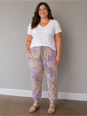 NWT Plus Size Tie Dye High Waist Summer/Spring Joggers 3X